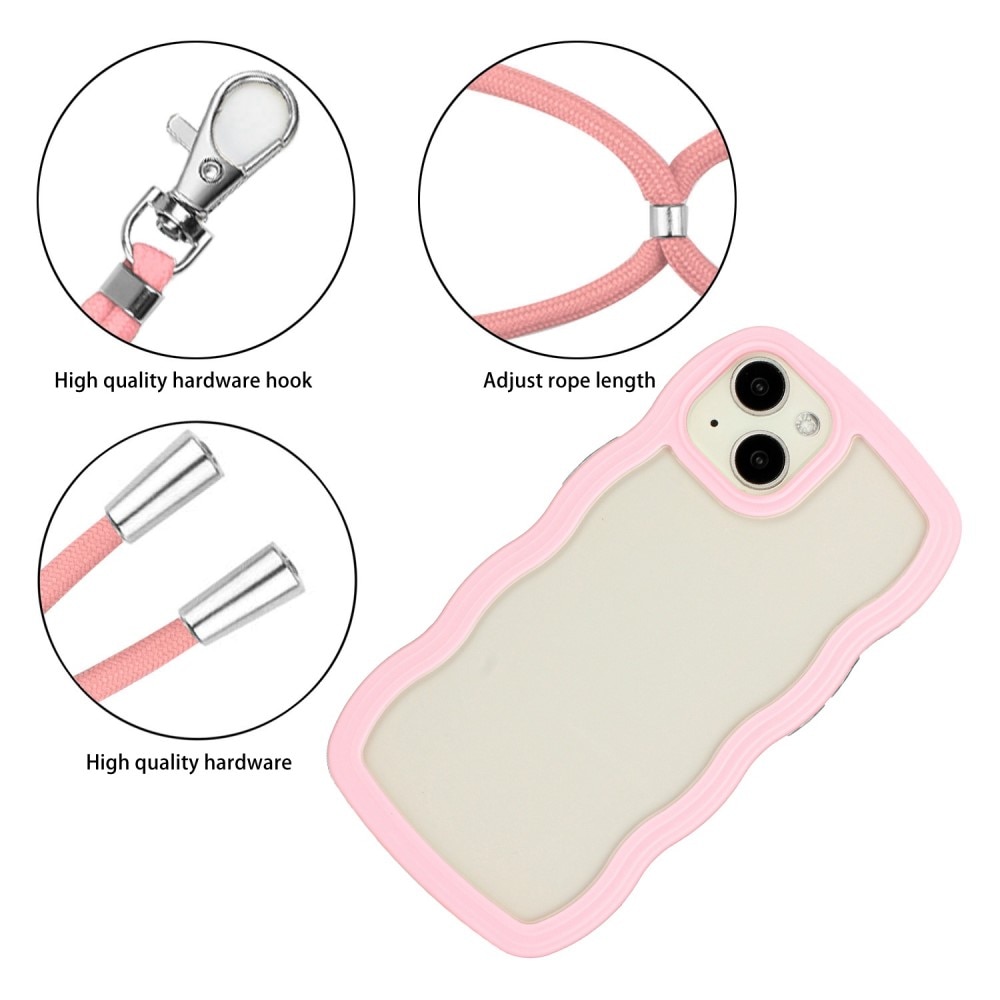 Cover cinturino Wavy Edge iPhone 13 rosa