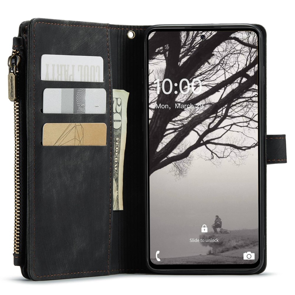 Custodie a portafoglio Zipper Samsung Galaxy A53 Nero