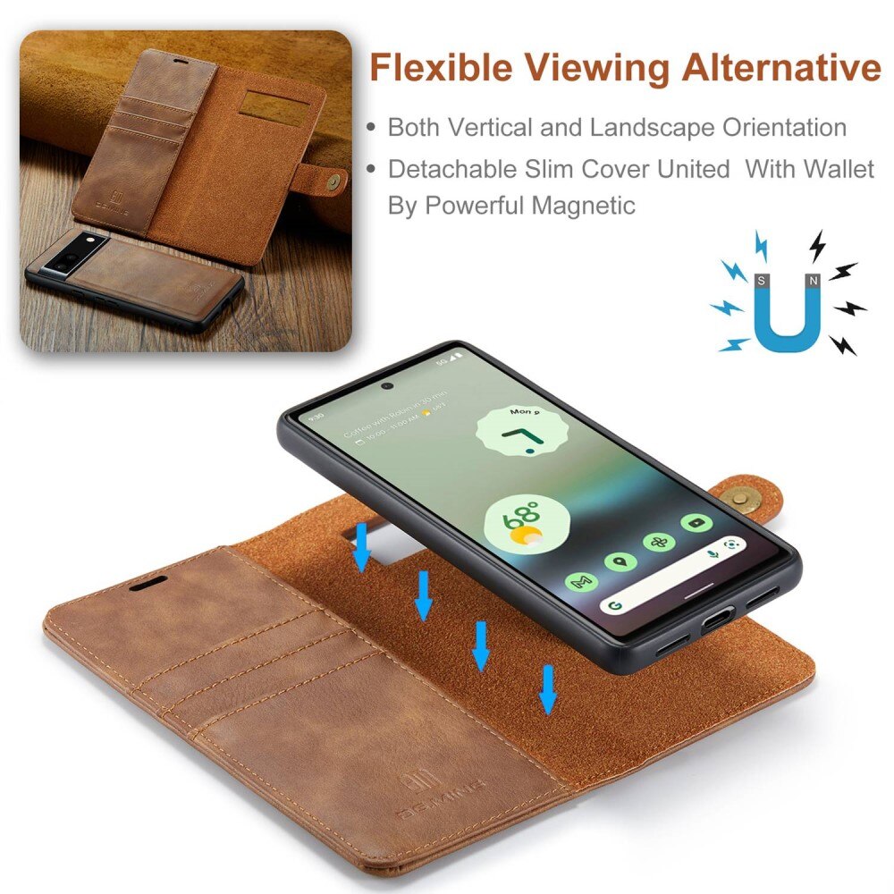 Cover portafoglio Magnet Wallet Google Pixel 6a Cognac