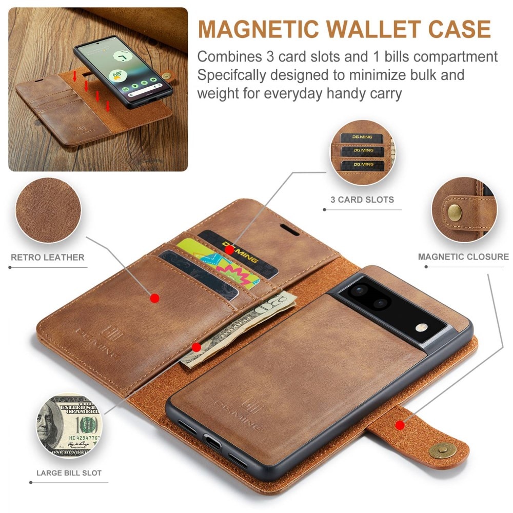 Cover portafoglio Magnet Wallet Google Pixel 6a Cognac