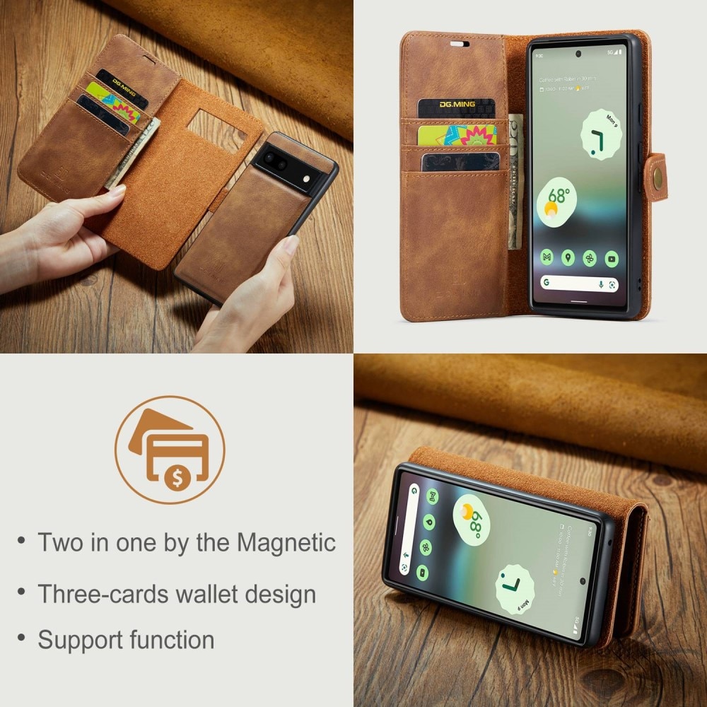 Cover portafoglio Magnet Wallet Google Pixel 6a Cognac