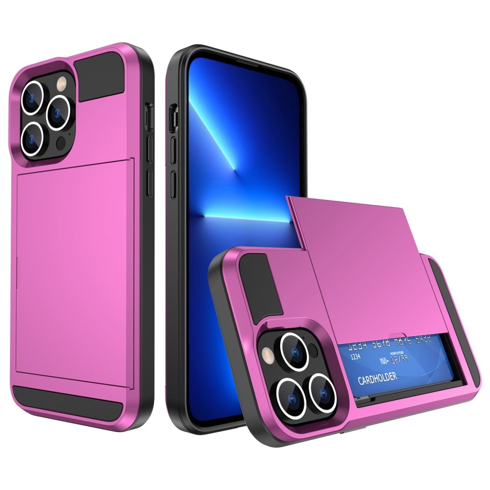 Cover portacarte iPhone 14 Pro rosa