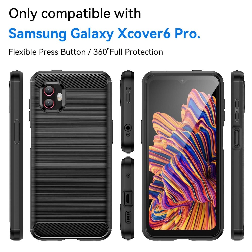 Cover TPU Brushed Samsung Galaxy Xcover 6 Pro Nero