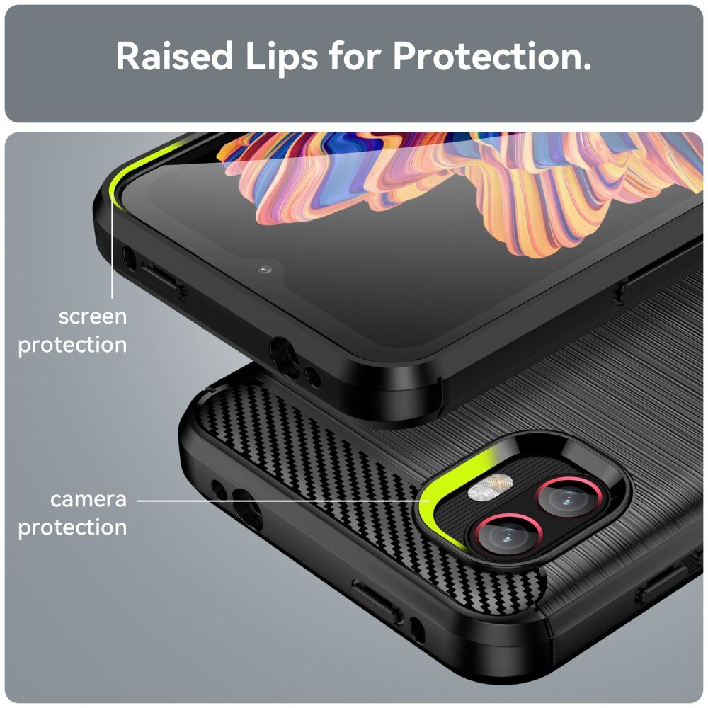 Cover TPU Brushed Samsung Galaxy Xcover 6 Pro Nero