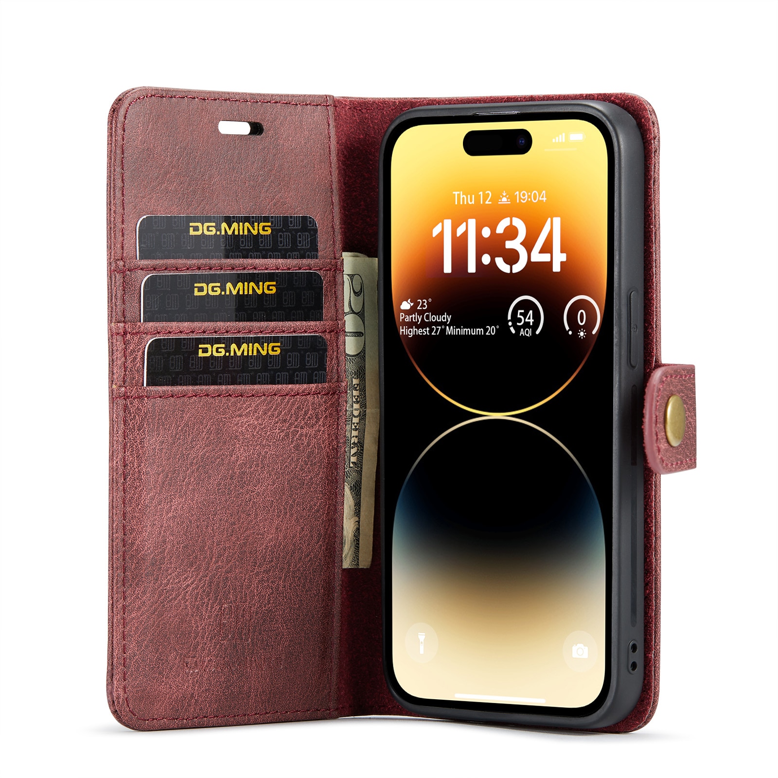 Cover portafoglio Magnet Wallet iPhone 15 Pro Red