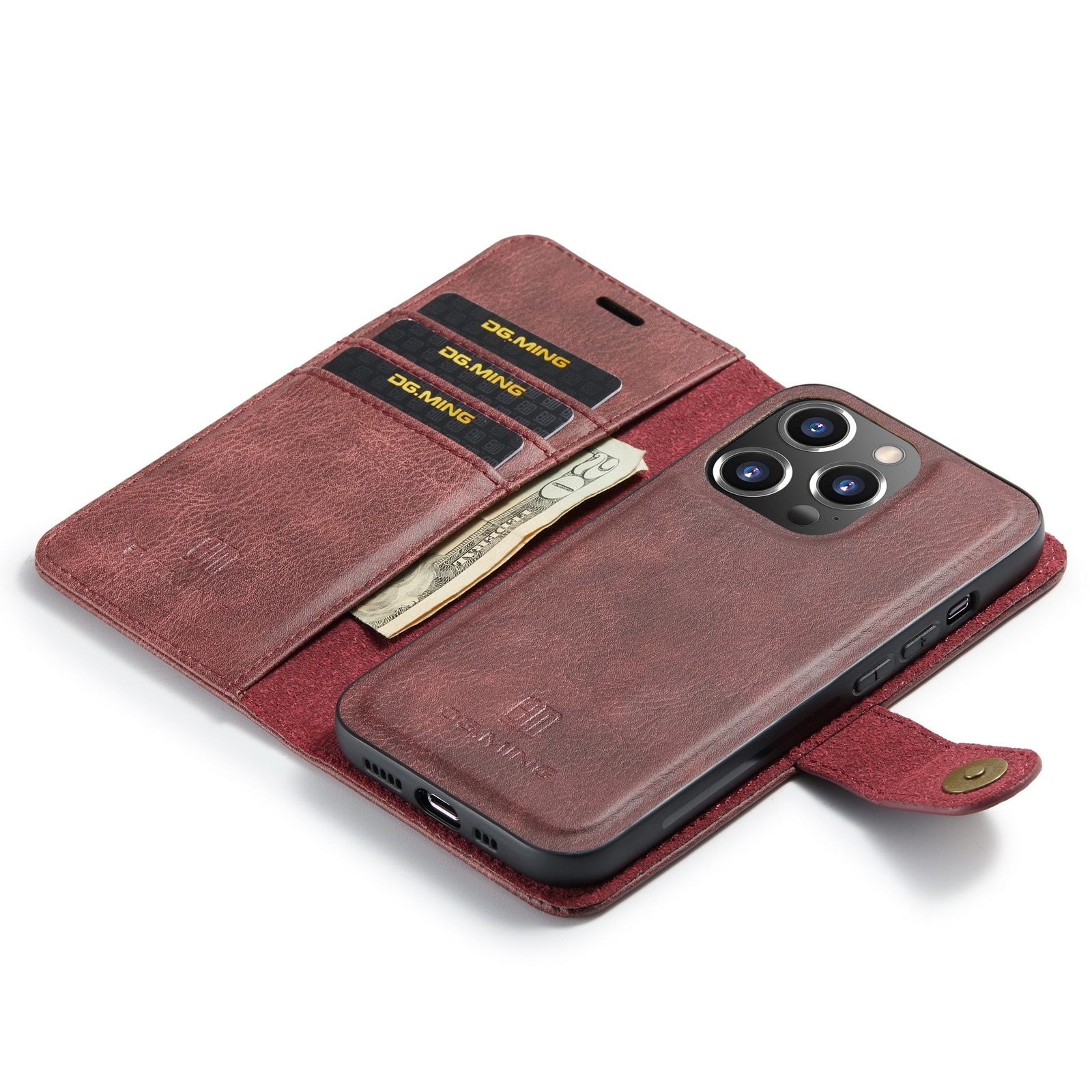 Cover portafoglio Magnet Wallet iPhone 15 Pro Red