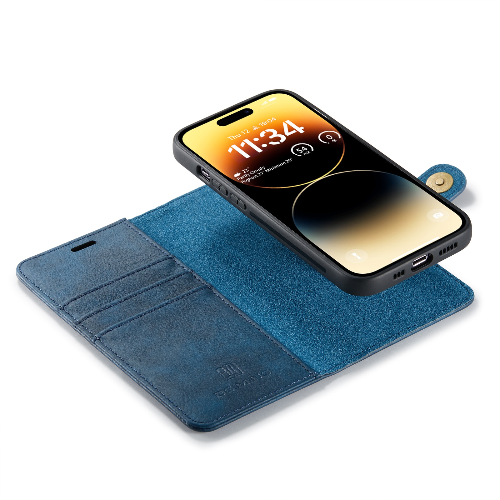 Cover portafoglio Magnet Wallet iPhone 14 Pro Max Blue