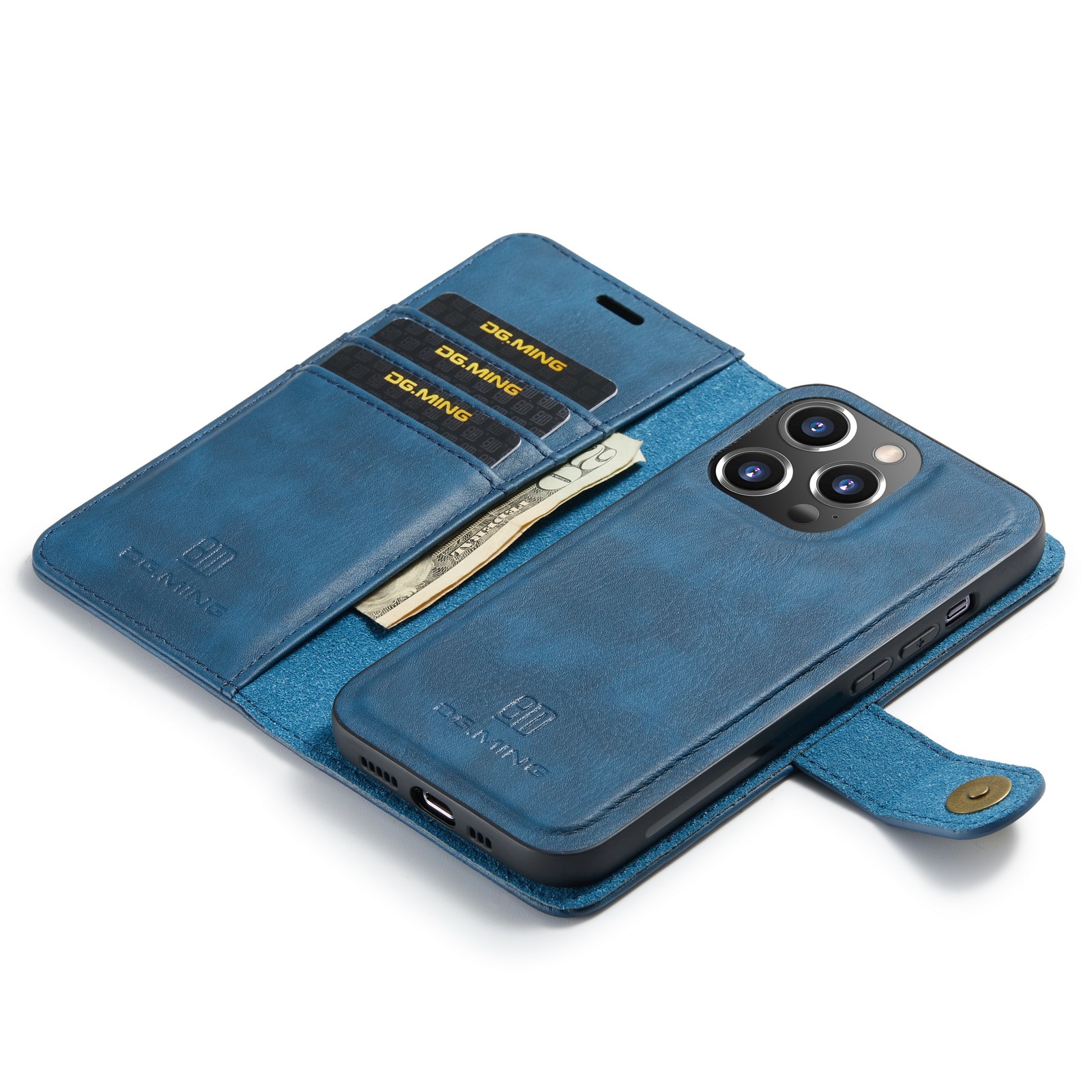 Cover portafoglio Magnet Wallet iPhone 14 Pro Blue