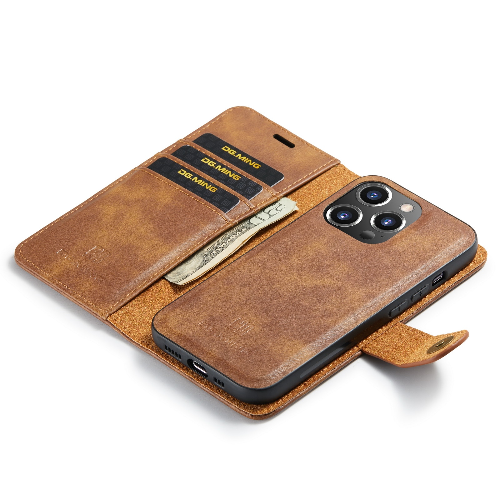 Cover portafoglio Magnet Wallet iPhone 14 Pro Max Cognac