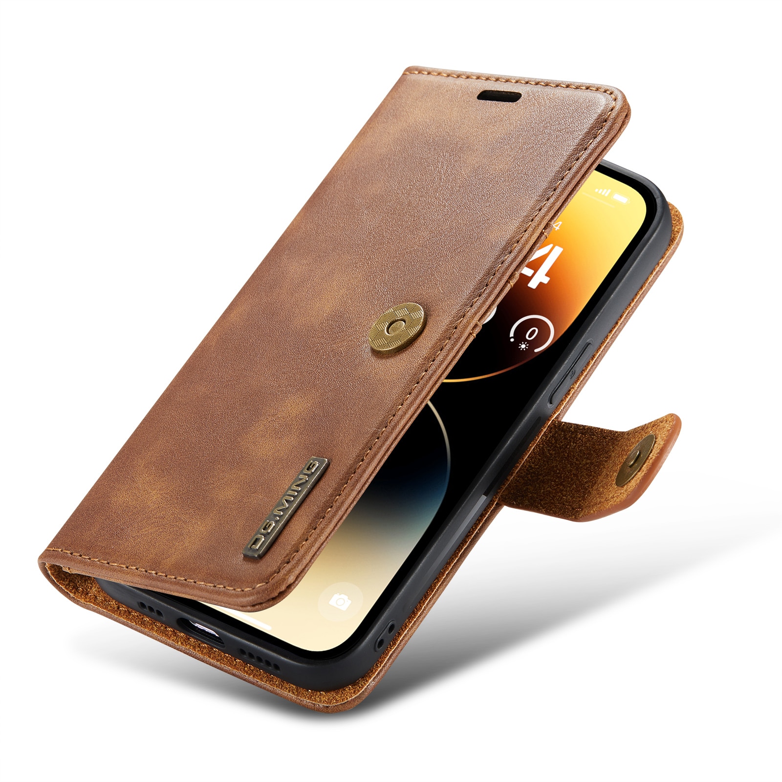 Cover portafoglio Magnet Wallet iPhone 14 Pro Max Cognac