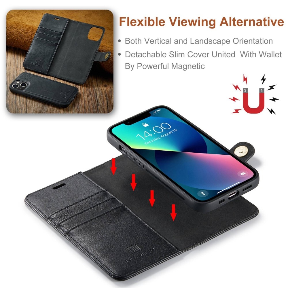 Cover portafoglio Magnet Wallet iPhone 14 Plus Black