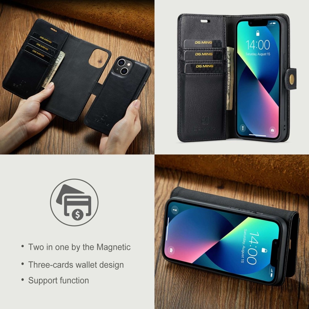 Cover portafoglio Magnet Wallet iPhone 14 Plus Black