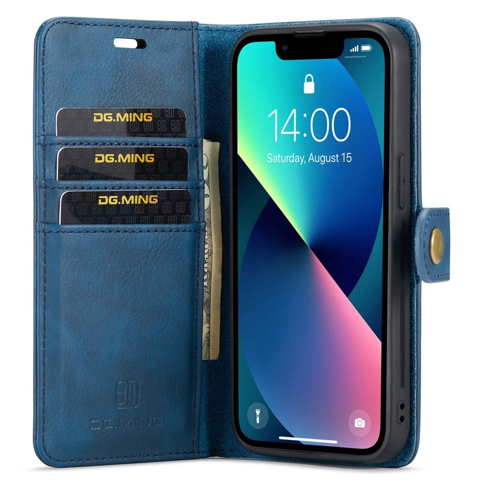 Cover portafoglio Magnet Wallet iPhone 14 Blue