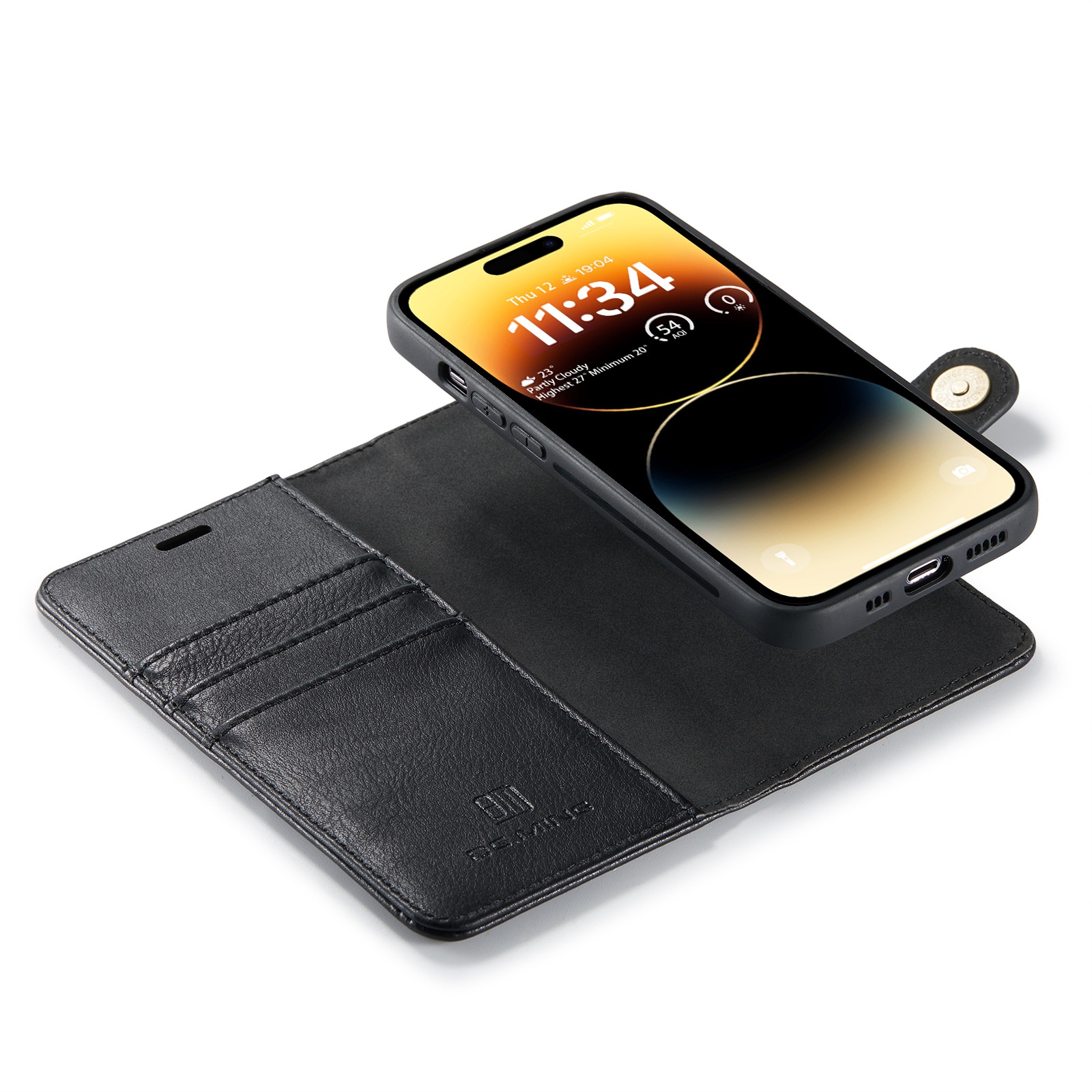 Cover portafoglio Magnet Wallet iPhone 15 Pro Black