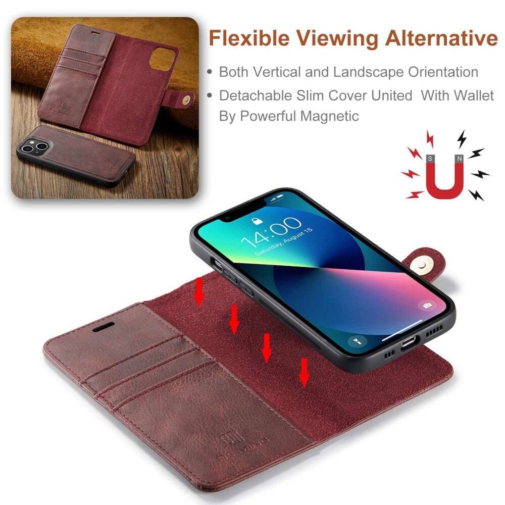 Cover portafoglio Magnet Wallet iPhone 14 Plus Red
