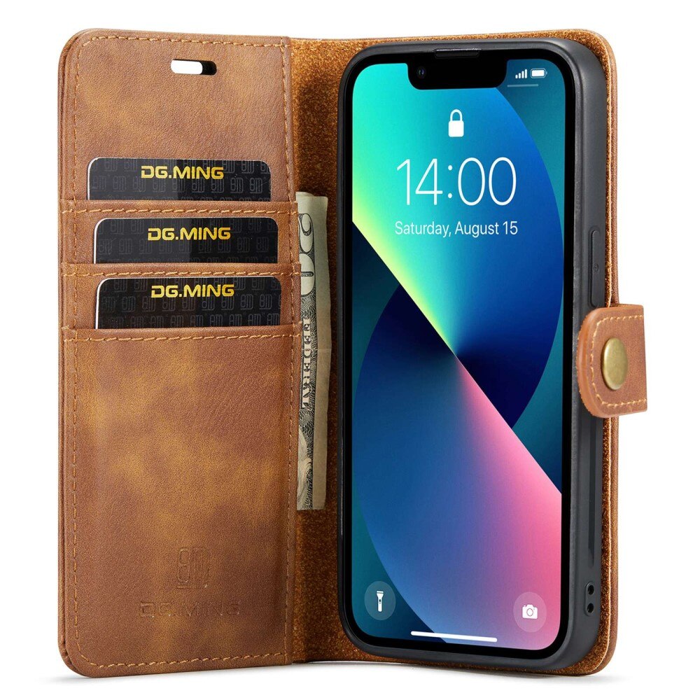 Cover portafoglio Magnet Wallet iPhone 14 Plus Marrone