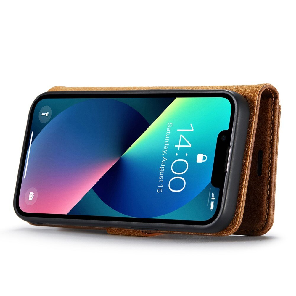 Cover portafoglio Magnet Wallet iPhone 14 Plus Marrone