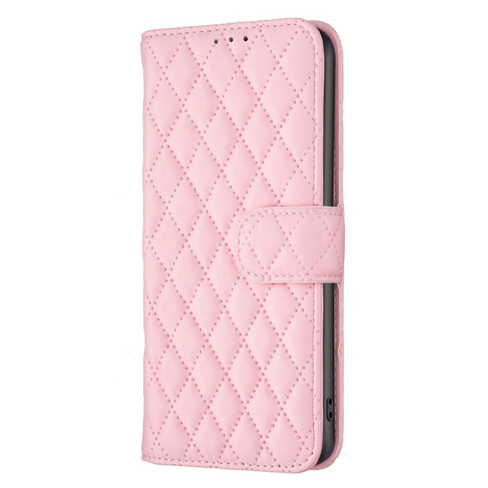 Custodia a portafoglio trapuntate iPhone 14 Rosa