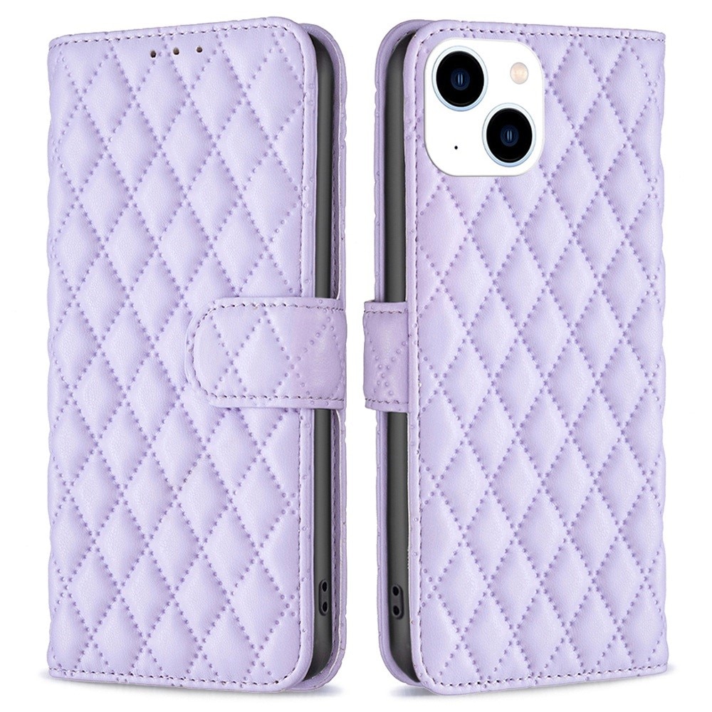 Custodia a portafoglio trapuntate iPhone 14 Viola