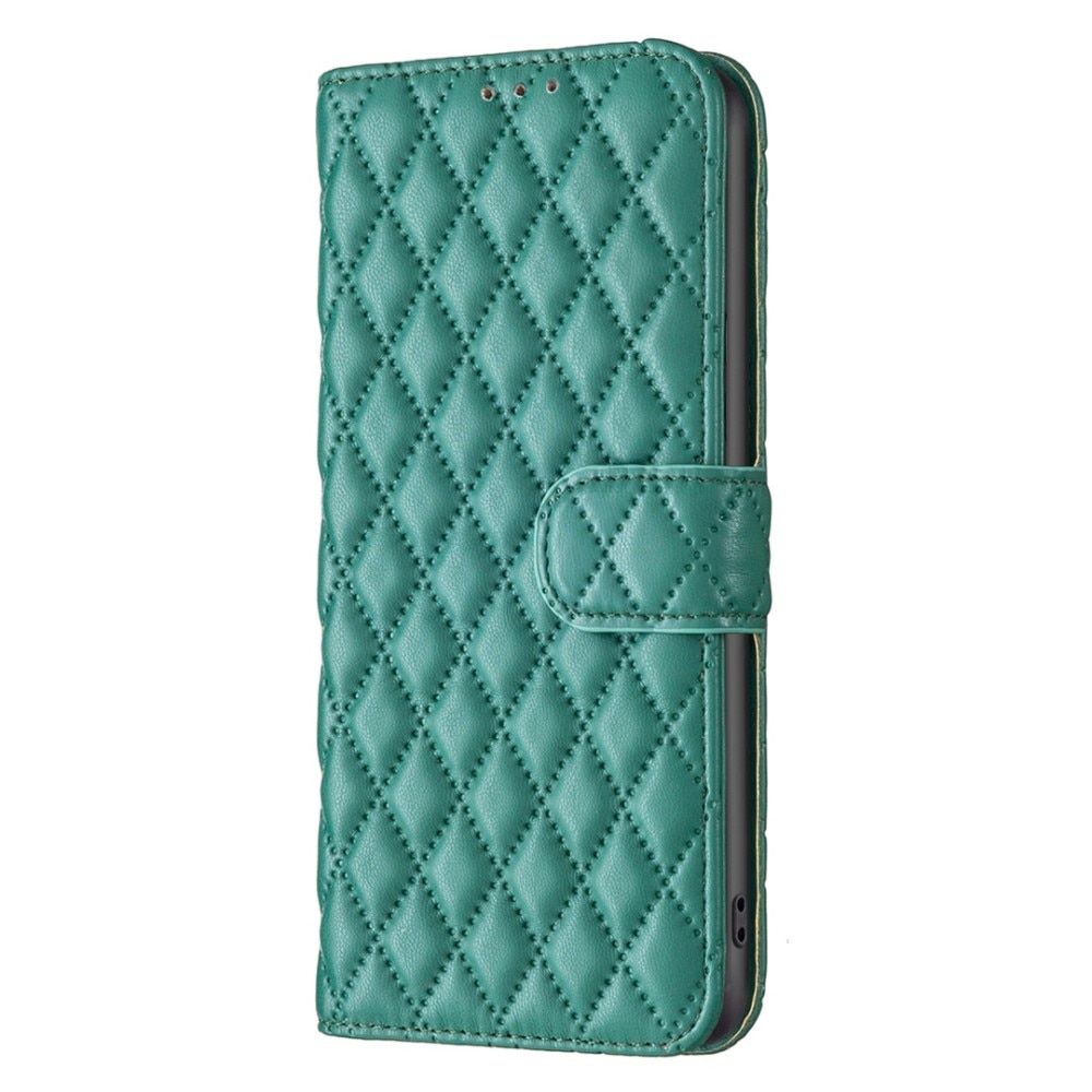 Custodia a portafoglio trapuntate iPhone 14 Plus Verde
