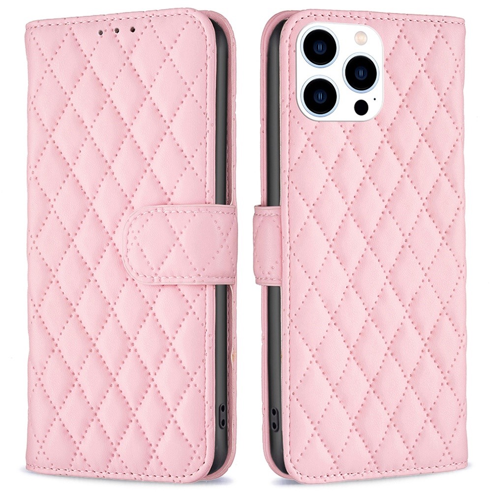 Custodia a portafoglio trapuntate iPhone 14 Pro Rosa