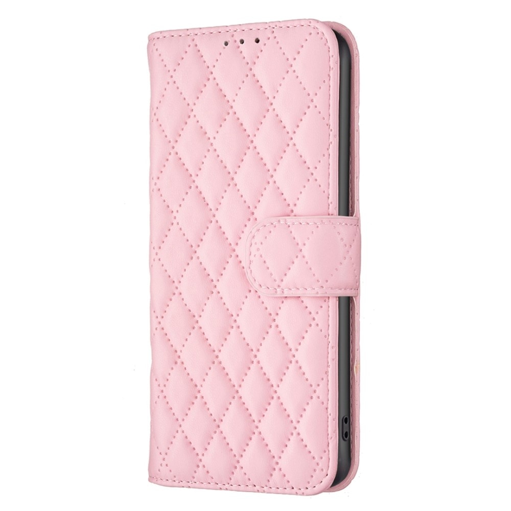 Custodia a portafoglio trapuntate iPhone 14 Pro Rosa