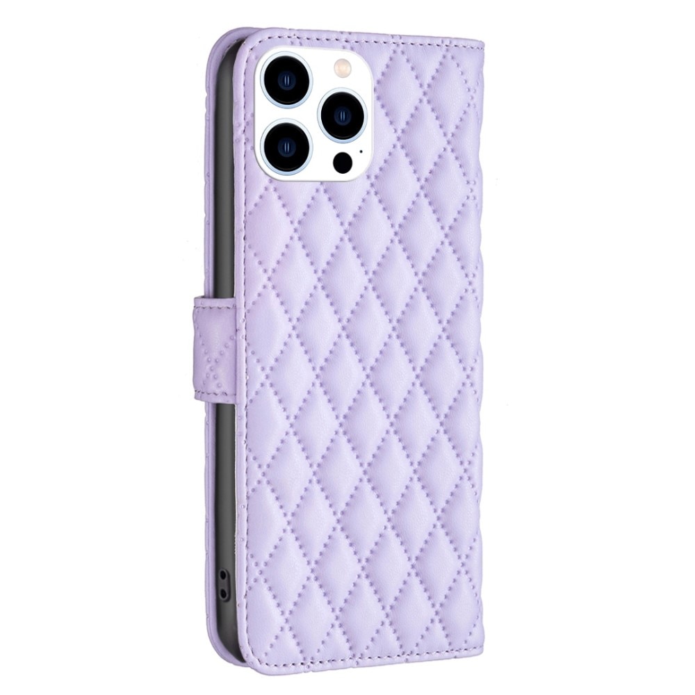 Custodia a portafoglio trapuntate iPhone 14 Pro Viola