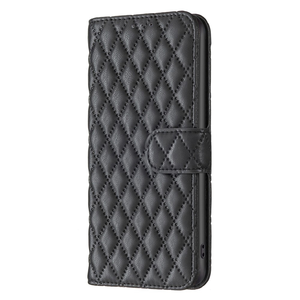 Custodia a portafoglio trapuntate iPhone 14 Pro Max Nero