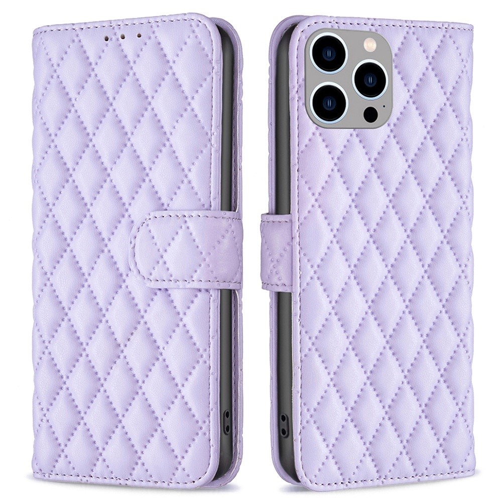 Custodia a portafoglio trapuntate iPhone 14 Pro Max Viola