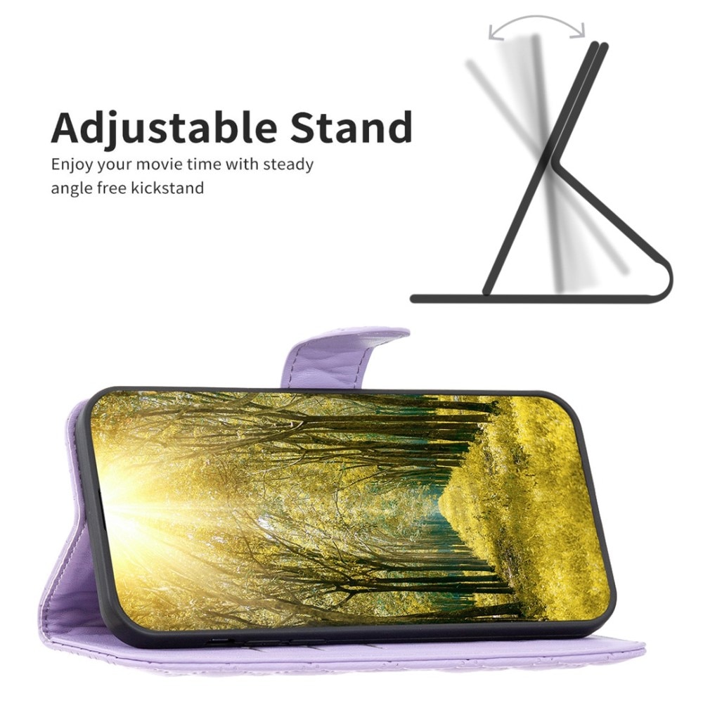 Custodia a portafoglio trapuntate iPhone 14 Pro Max Viola