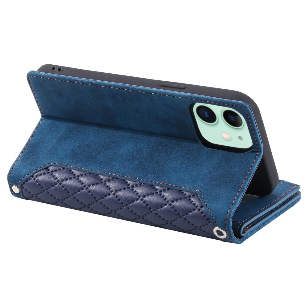 Borsa a portafoglio trapuntata iPhone 11 Blu