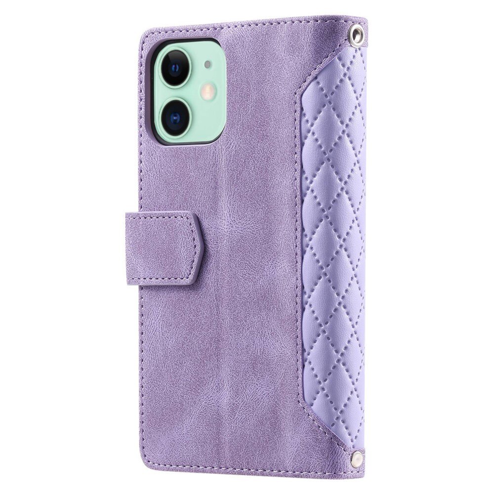 Borsa a portafoglio trapuntata iPhone 11 Viola