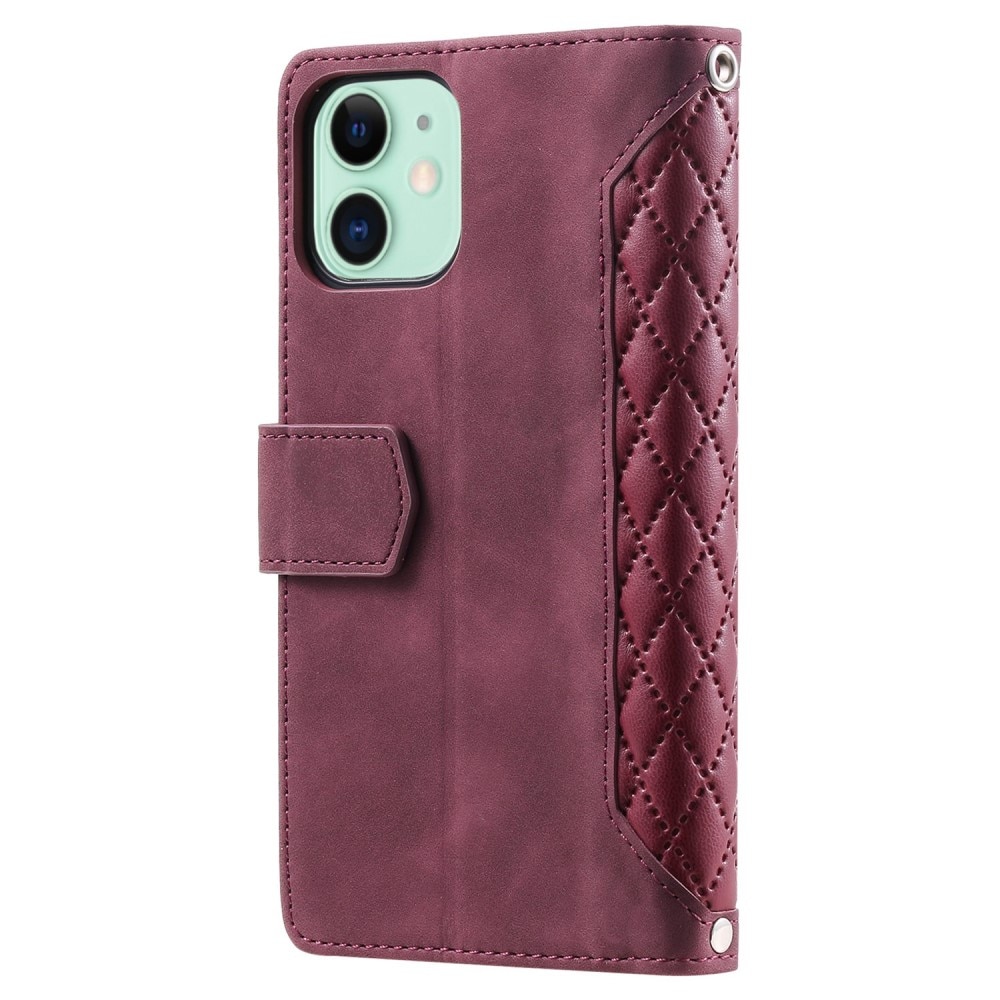 Borsa a portafoglio trapuntata iPhone 11 Rosso