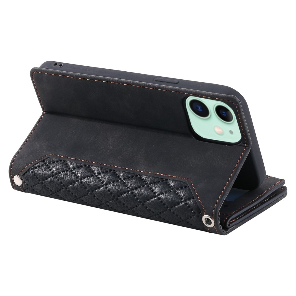 Borsa a portafoglio trapuntata iPhone 11 Nero