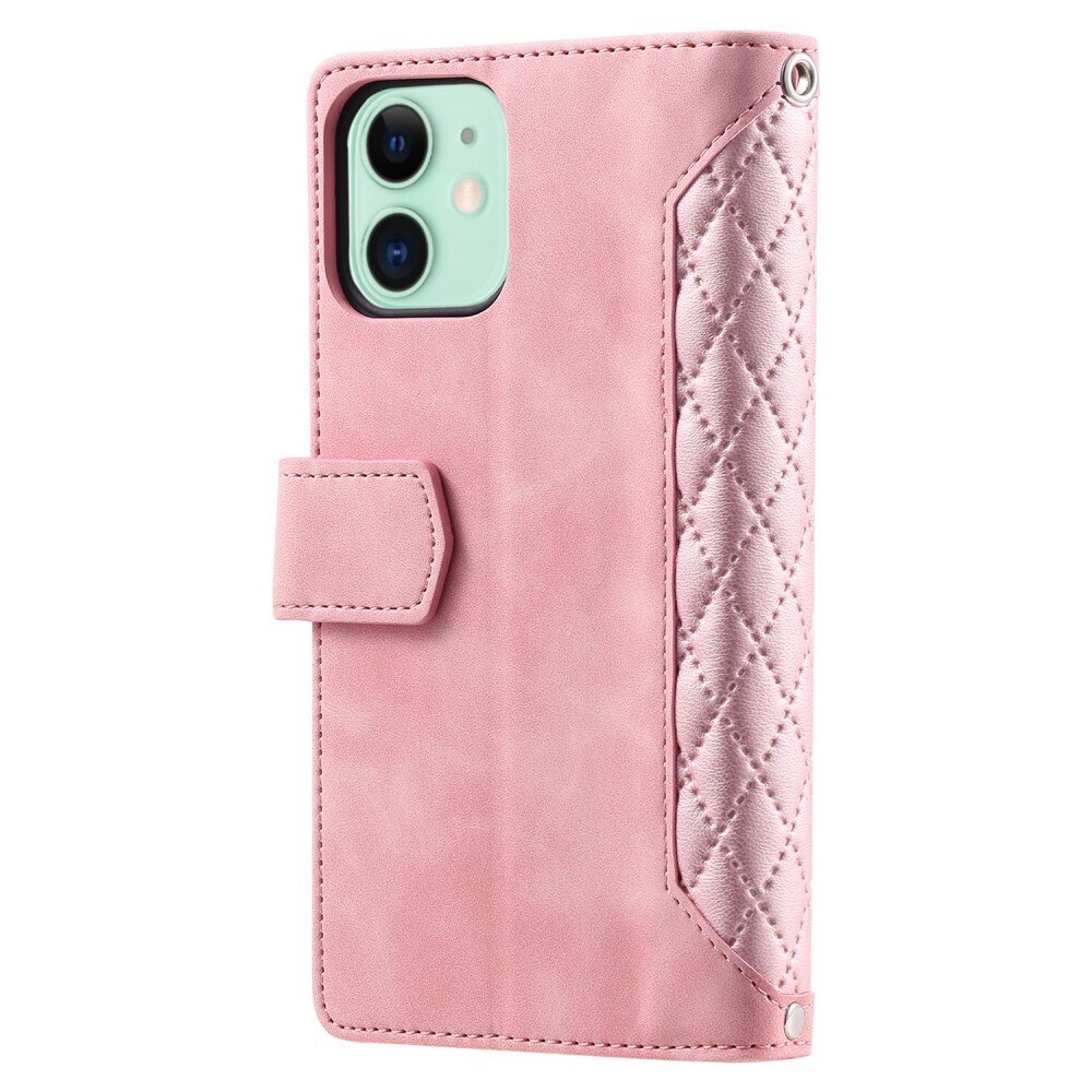 Borsa a portafoglio trapuntata iPhone 11 Rosa