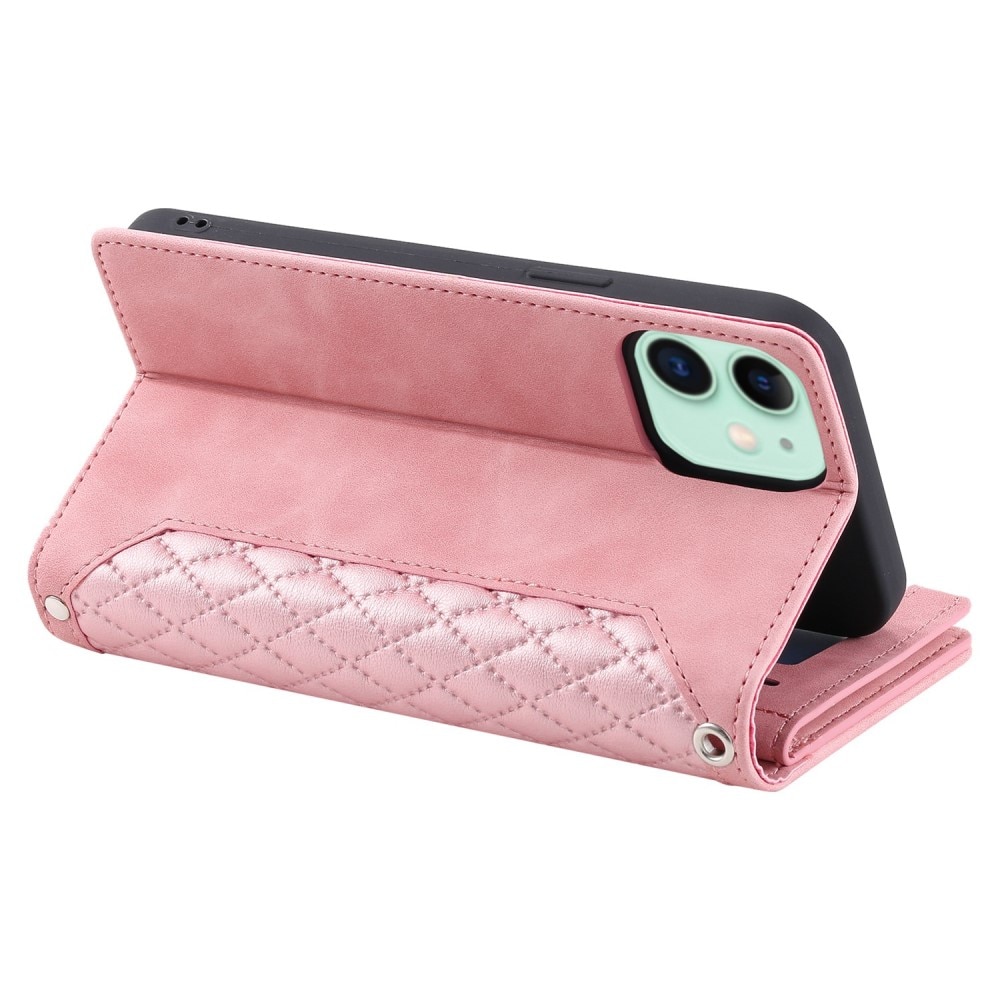 Borsa a portafoglio trapuntata iPhone 11 Rosa