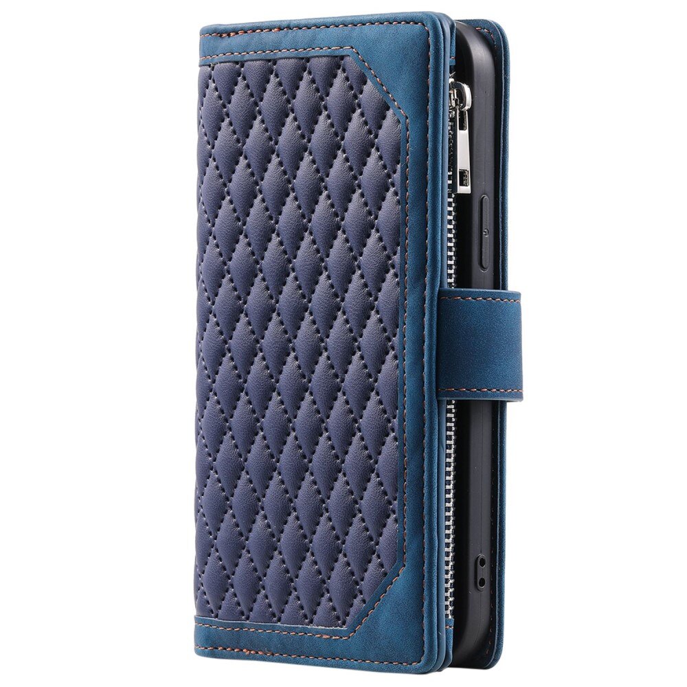 Borsa a portafoglio trapuntata Apple iPhone 13 Pro Blu