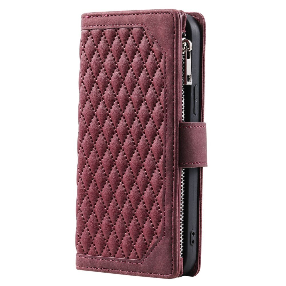Borsa a portafoglio trapuntata Apple iPhone 13 Pro Rosso