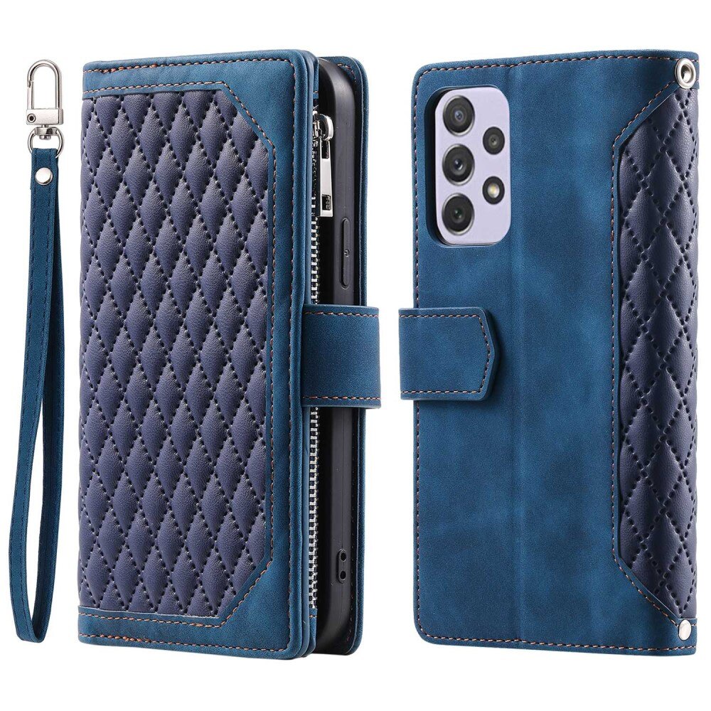 Borsa a portafoglio trapuntata Samsung Galaxy A52 5G Blu
