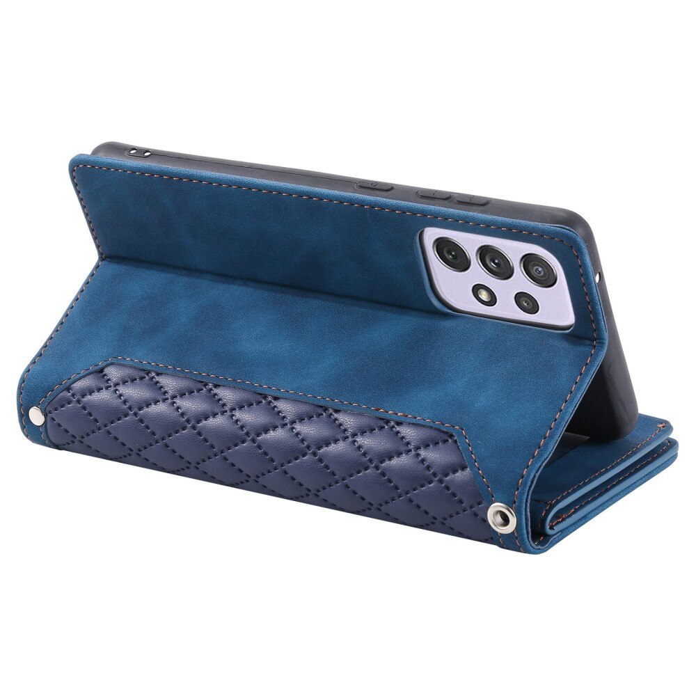 Borsa a portafoglio trapuntata Samsung Galaxy A52 5G Blu