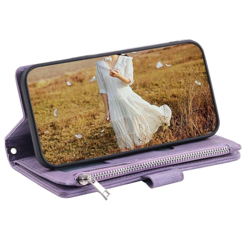 Borsa a portafoglio trapuntata Samsung Galaxy A52/A52s Viola