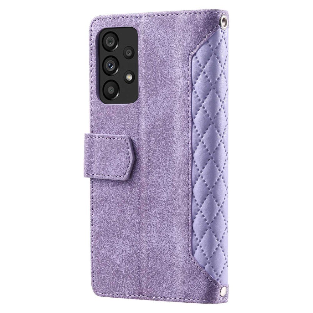 Borsa a portafoglio trapuntata Samsung Galaxy A53 Viola