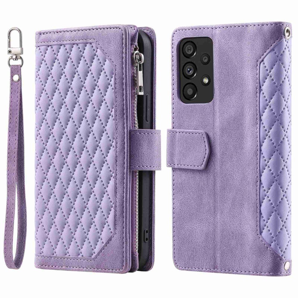 Borsa a portafoglio trapuntata Samsung Galaxy A53 Viola