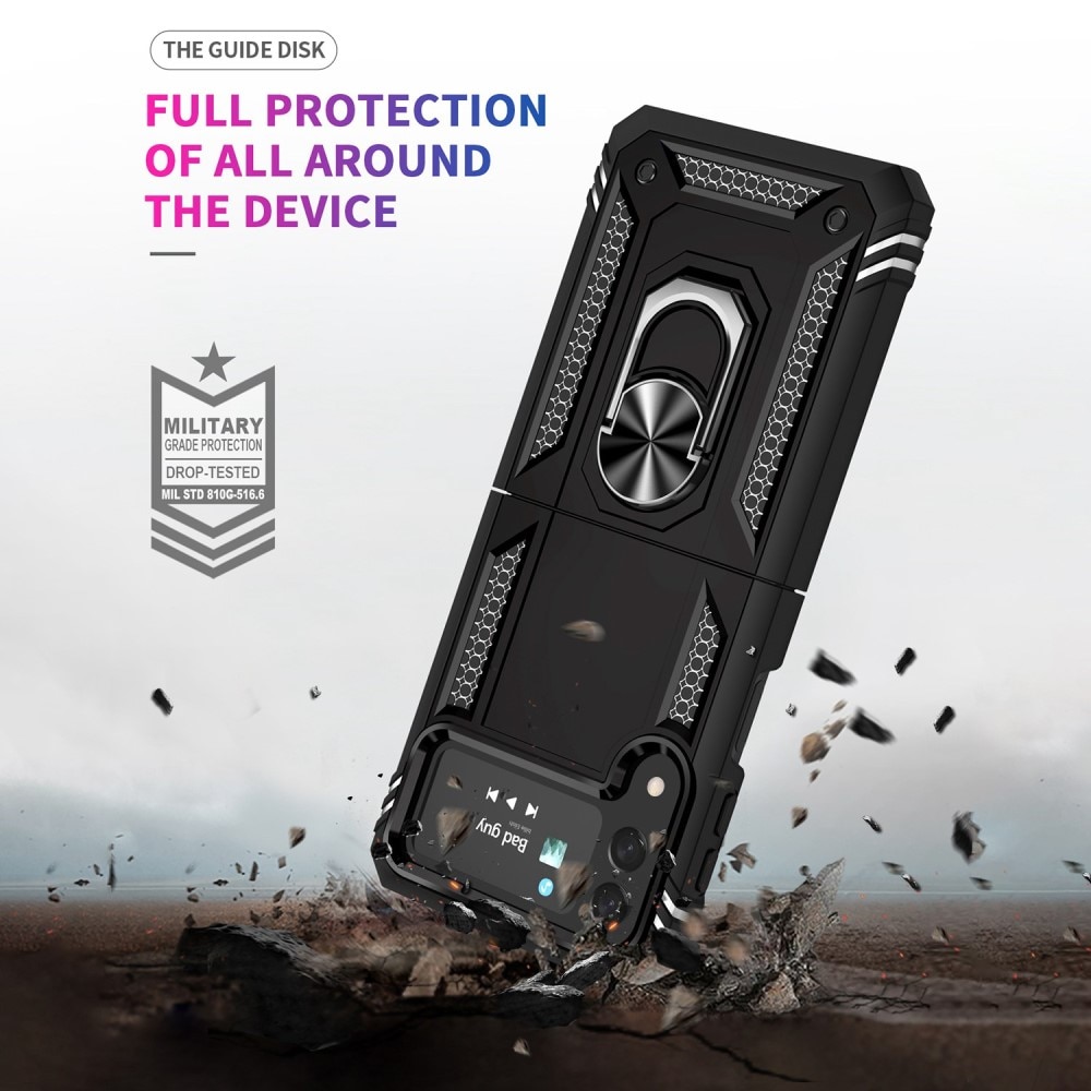 Cover ibride con anello Samsung Galaxy Z Flip 4 Nero