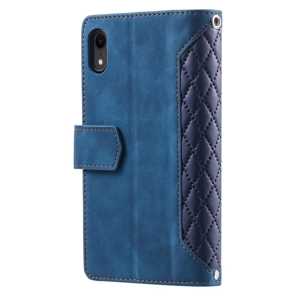 Borsa a portafoglio trapuntata iPhone Xr Blu