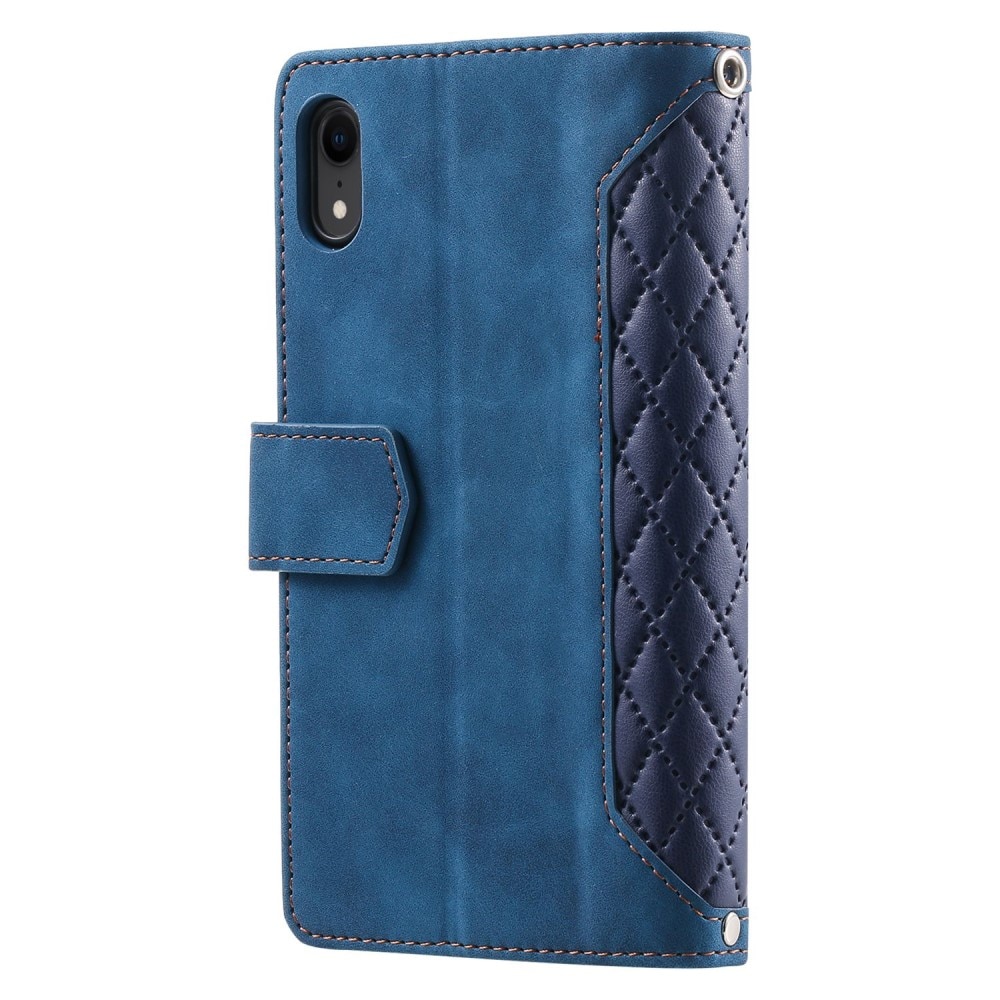 Borsa a portafoglio trapuntata iPhone XR Blu