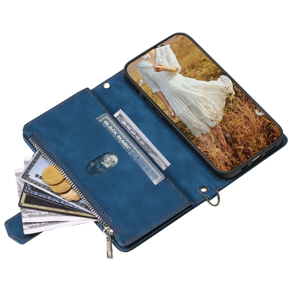 Borsa a portafoglio trapuntata iPhone Xr Blu
