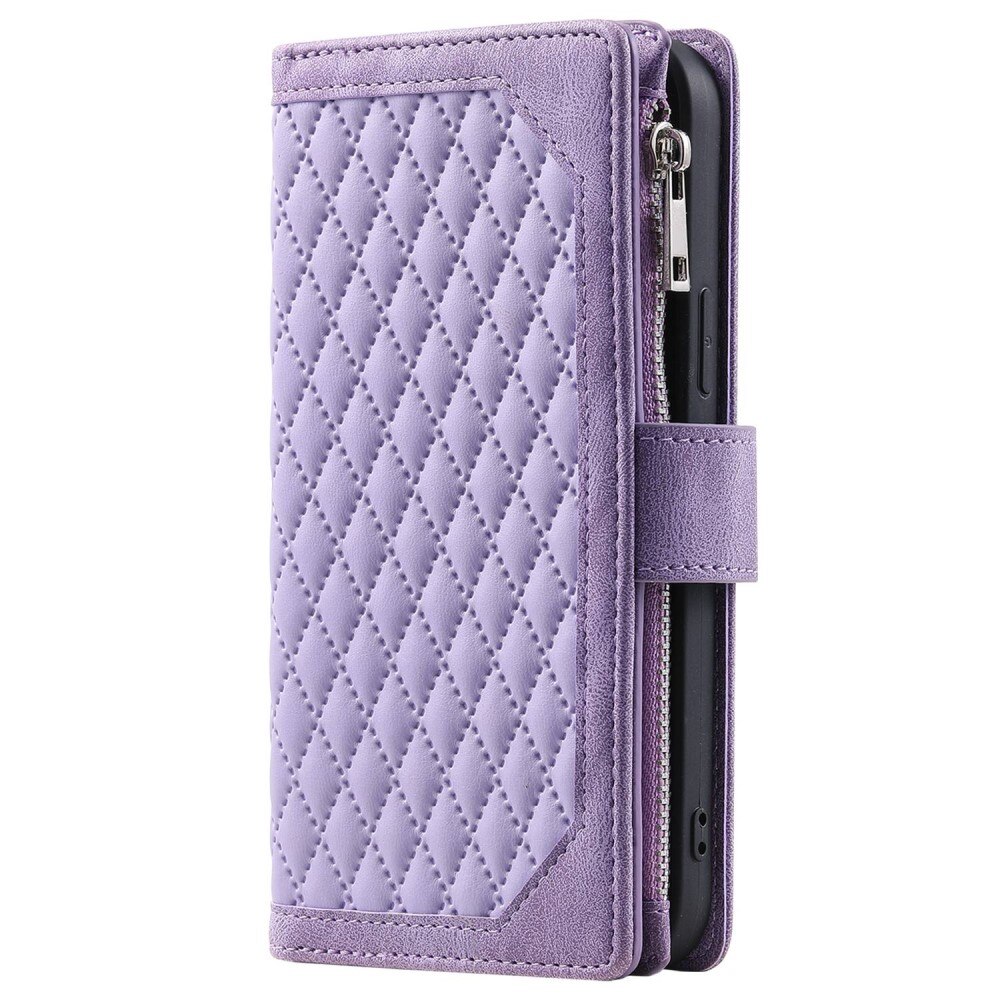 Borsa a portafoglio trapuntata iPhone Xr Viola