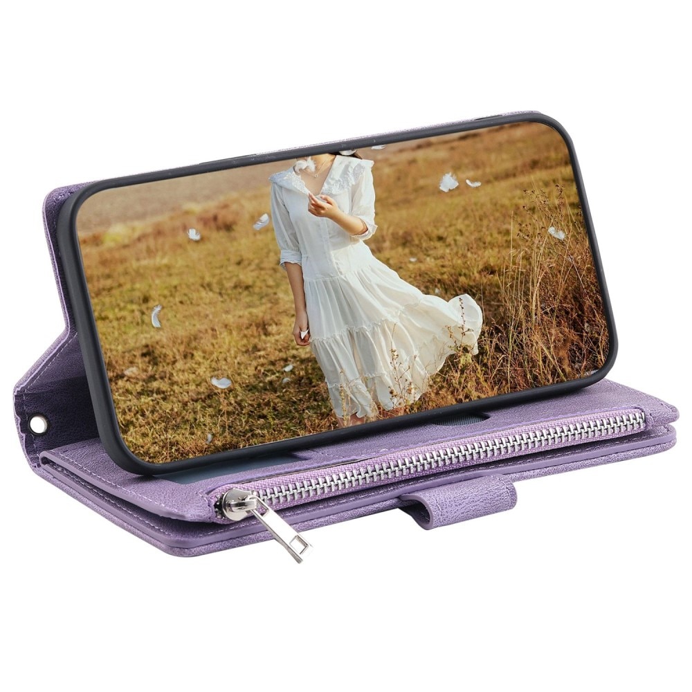 Borsa a portafoglio trapuntata iPhone Xr Viola