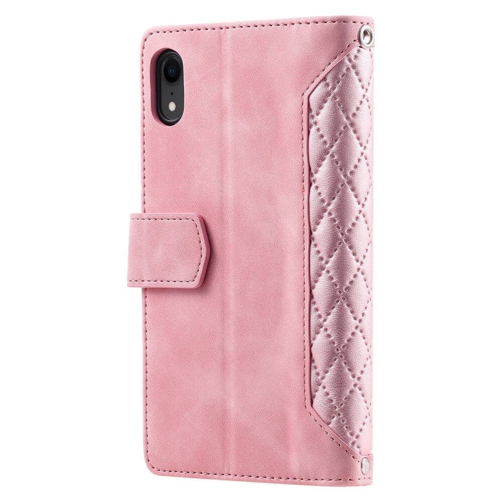 Borsa a portafoglio trapuntata iPhone Xr Rosa